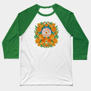 California Poppy Wildflower Superbloom Baseball T-Shirt